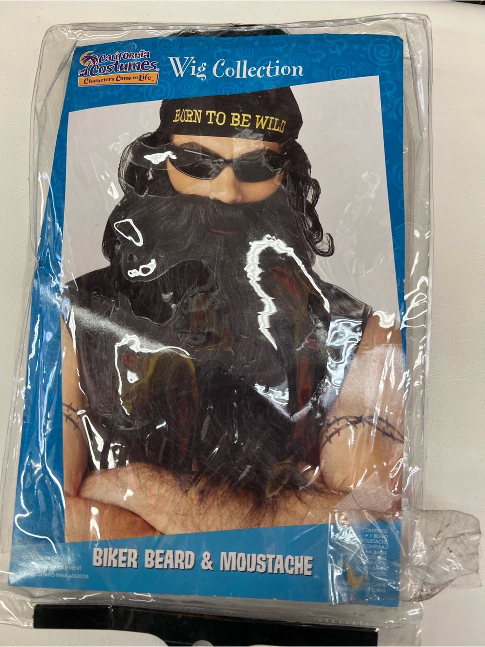 California Costumes Black Biker Beard & Moustache